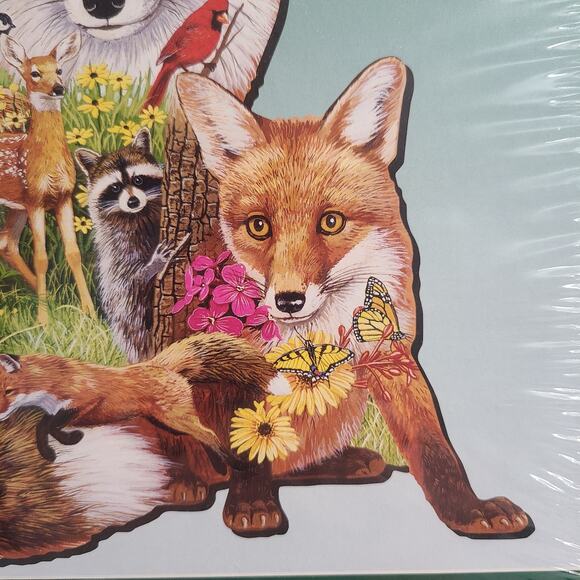 Bits And Pieces Puzzle FOREST FOXES SHAPED Puzzle 750 pcs - Sealed - 2008 - Picture 4 of 12